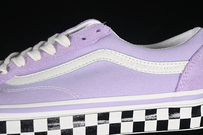 All Categories Vans Vans Series Vans Low Vans Low Vans Old Skool Reissue 136 Purple Checkerboard Baotou Retro Casual Canvas Shoes VN000MT6E3N